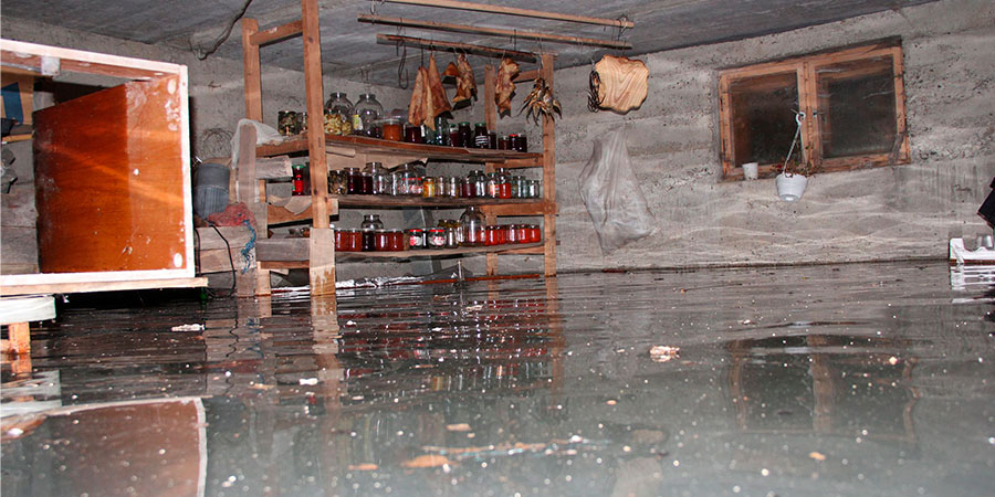 Затопленный подвал частного дома