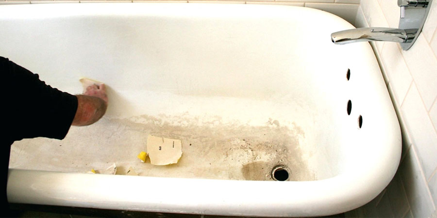Отчистка потускневшей ванны