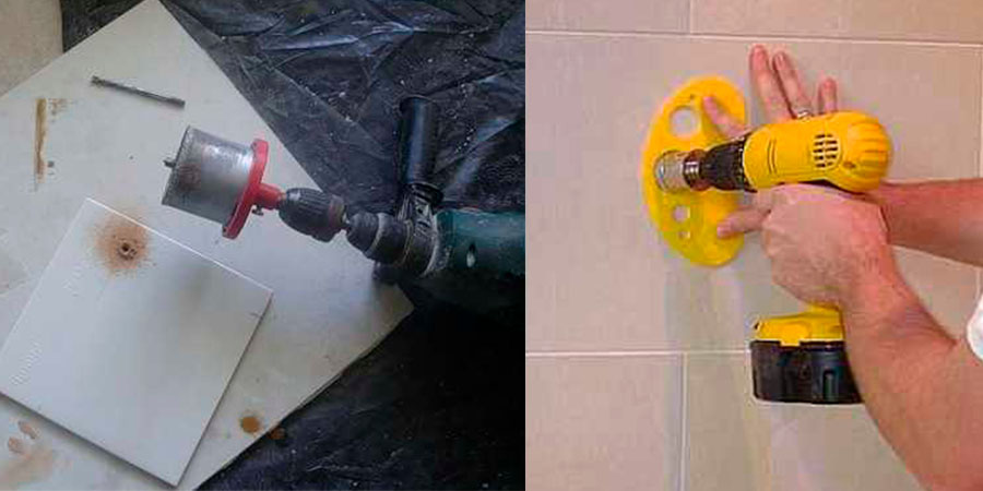 Сверление отверстий в кафеле
