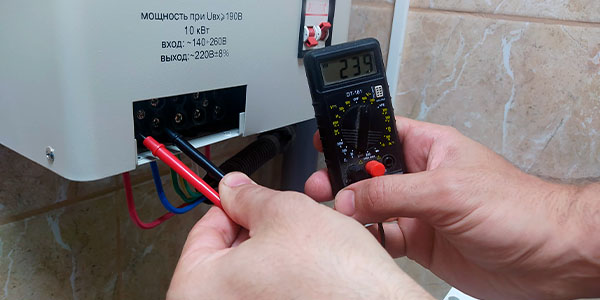 измерение напряжения на вводе в дом