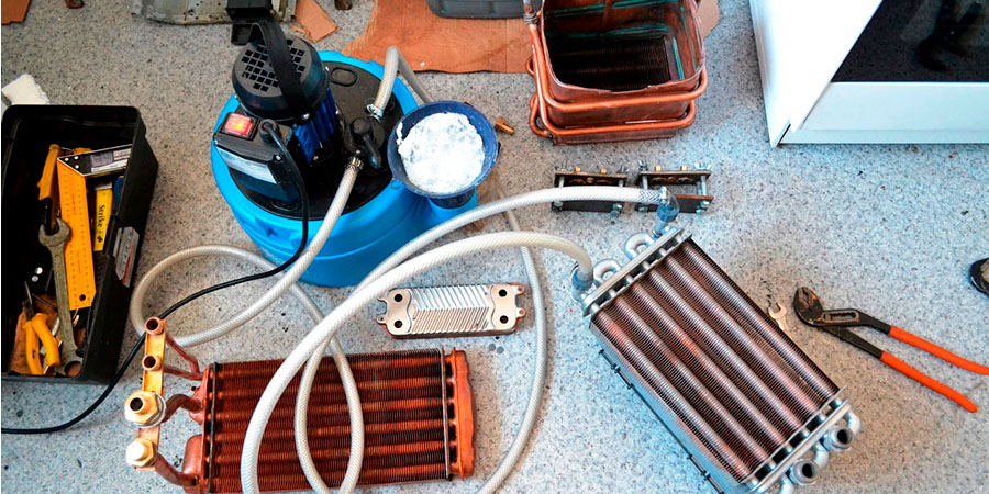 Промывка теплообменника газового котла