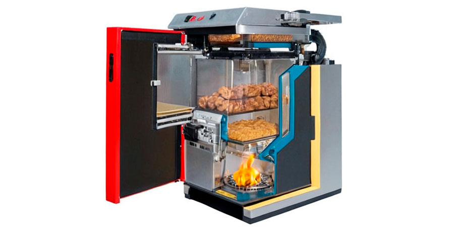 Твердотопливный котел в разрезе