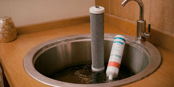 промывка фильтров под краном