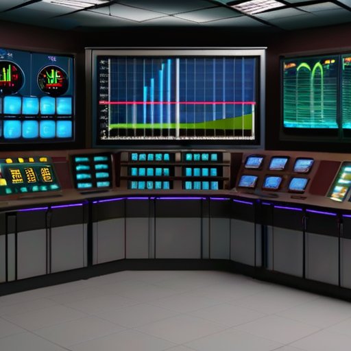 Современный контрольный зал электрической сети с цифровыми экранами и диаграммами нагрузки.