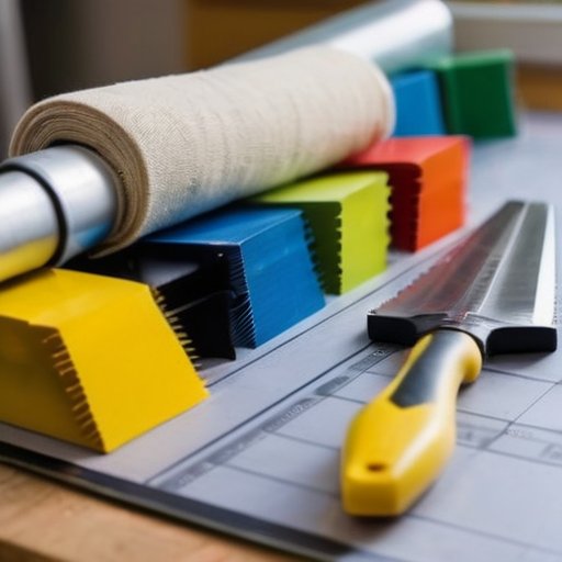 Организованное рабочее пространство с графиком этапов отделки стен, инструментами и частично готовыми стенами.