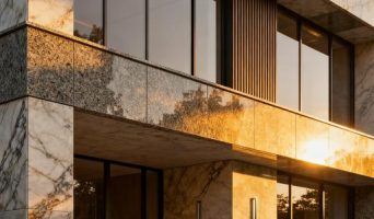 Облицовка фасада натуральным камнем: преимущества и срок службы